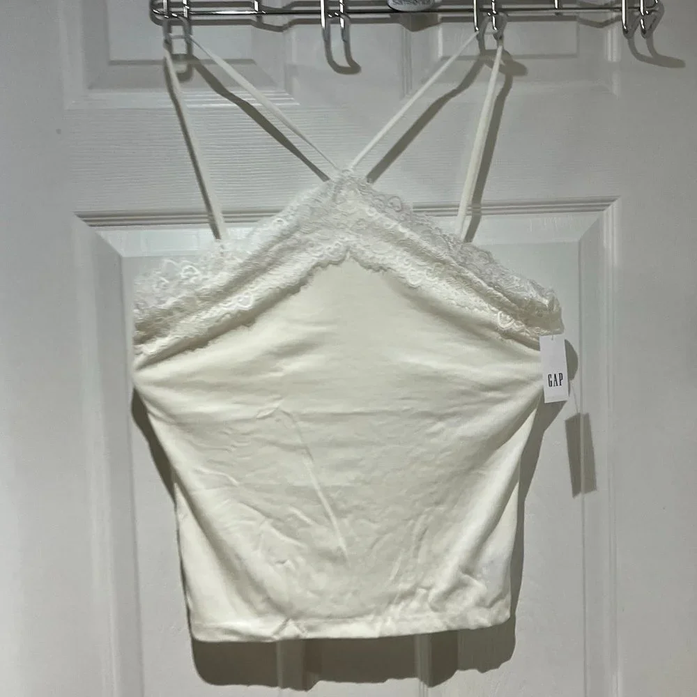 Gap Rib Lace Halter Cami - Picture 3 of 8